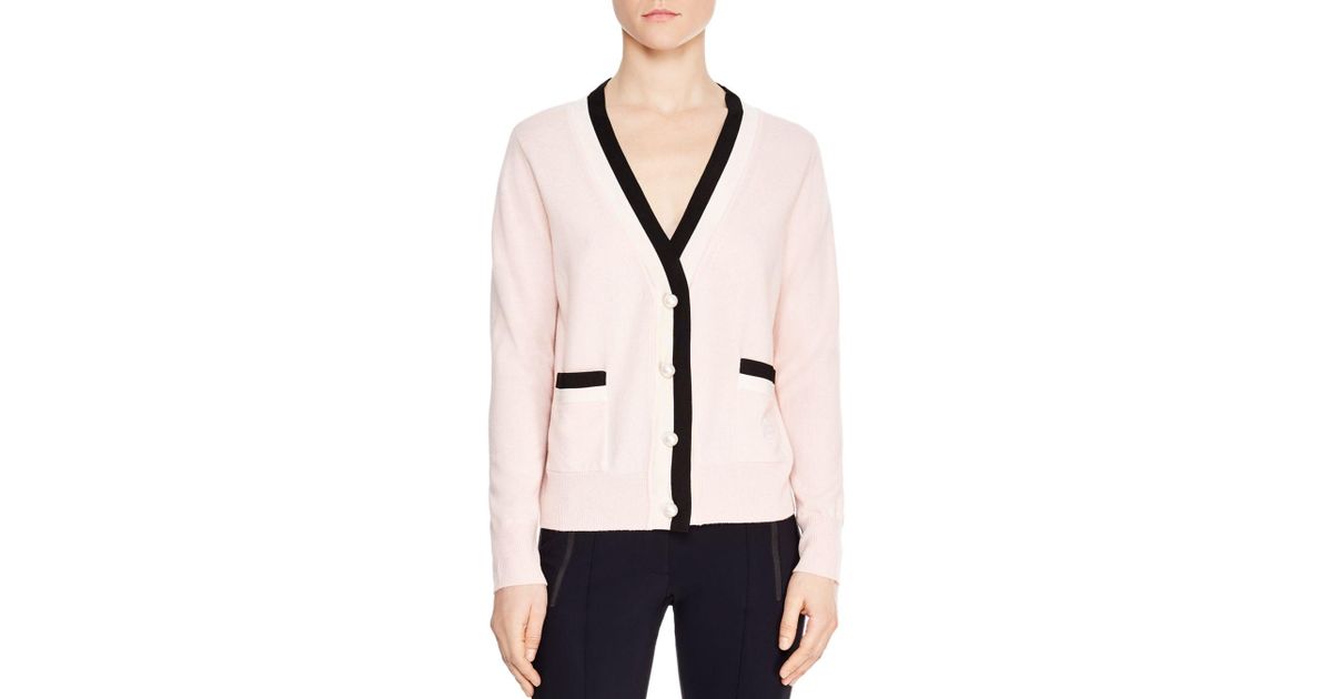 sandro pink cardigan
