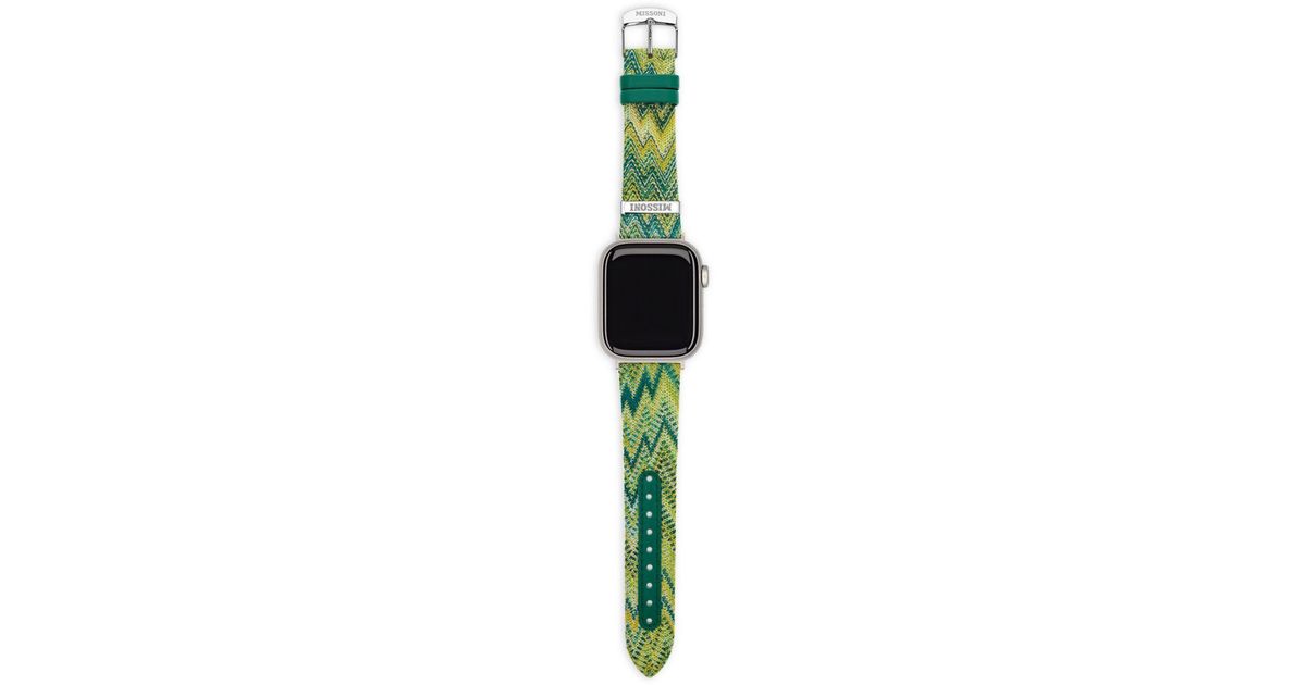 Missoni Apple Watch© Zigzag Fabric Strap in Green Lyst