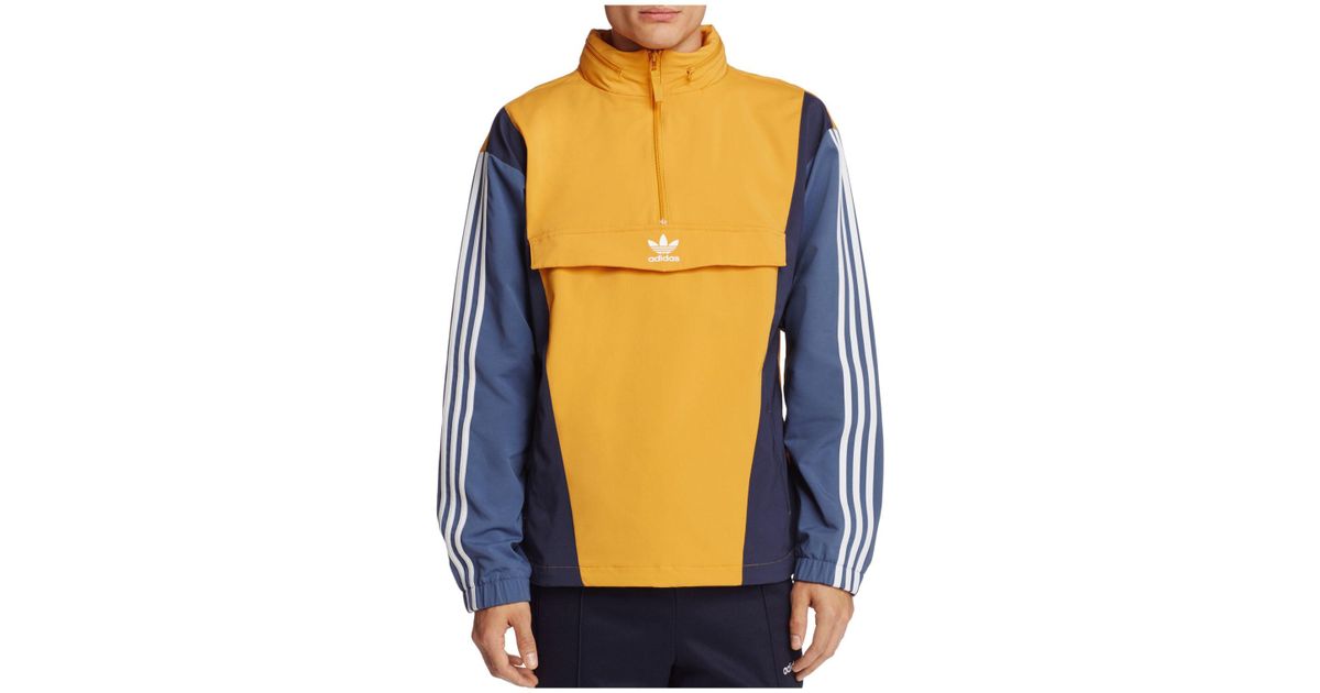 adidas blue and yellow jacket