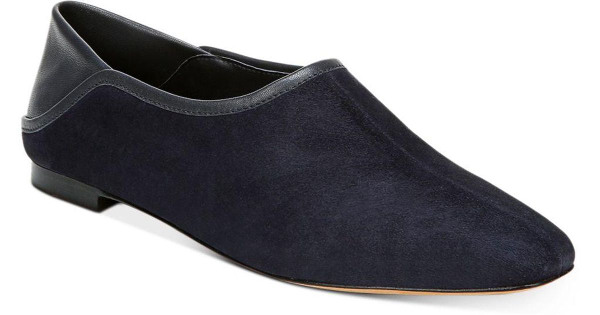 vince branine leather flat