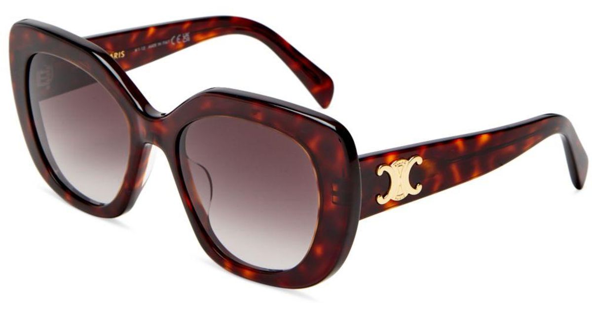 Celine Bold 3 Dots Butterfly Sunglasses in Brown | Lyst