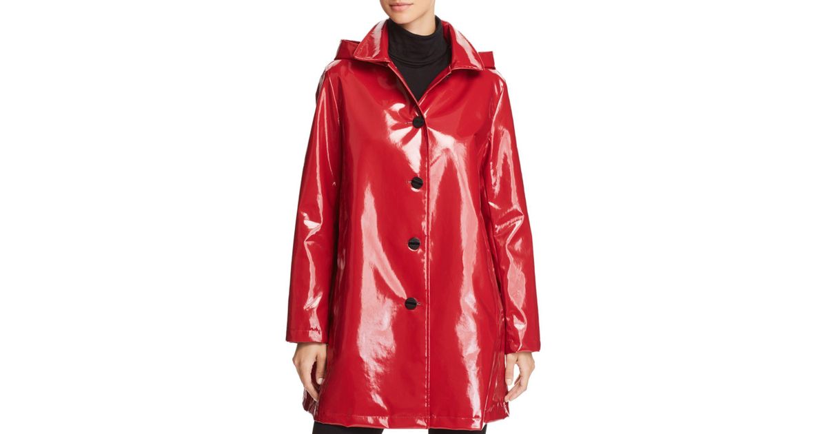Jane Post Iconic Slicker Raincoat in Red - Save 55% - Lyst