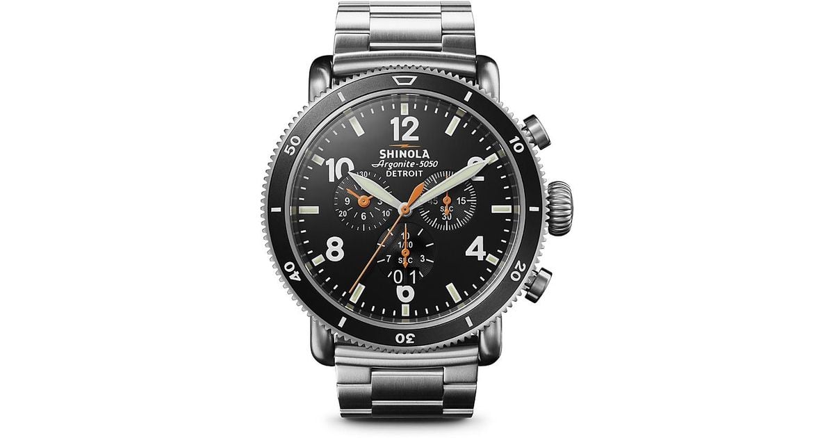 Shinola Runwell Sport Chronograph, 48Mm in Gray for Men | Lyst