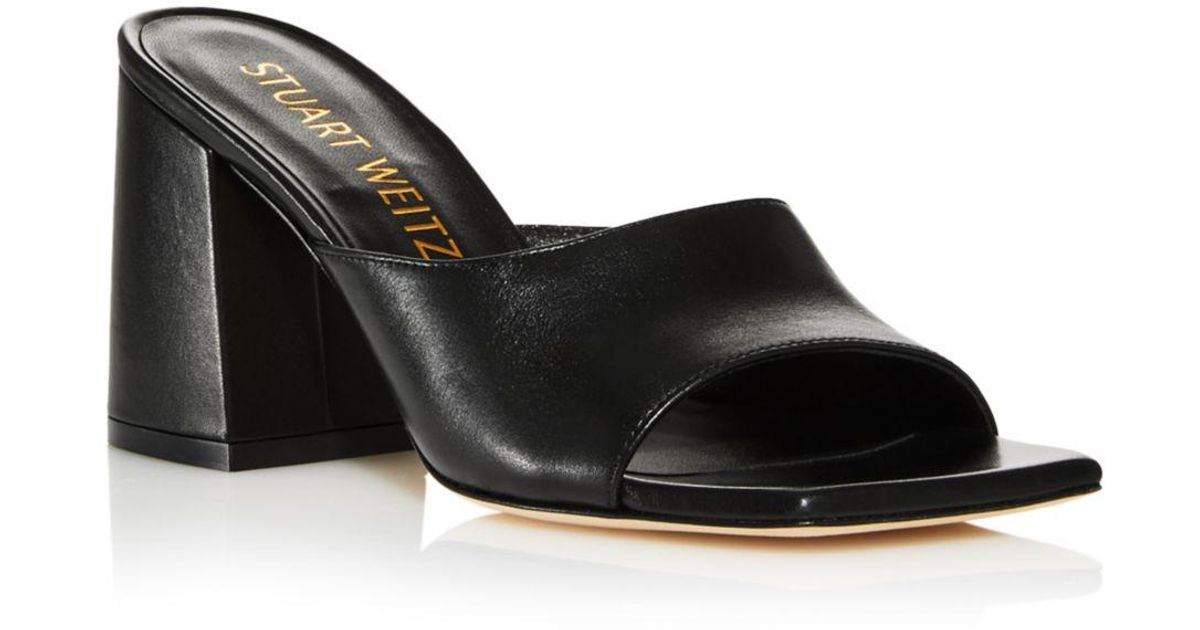 stuart weitzman white block heel