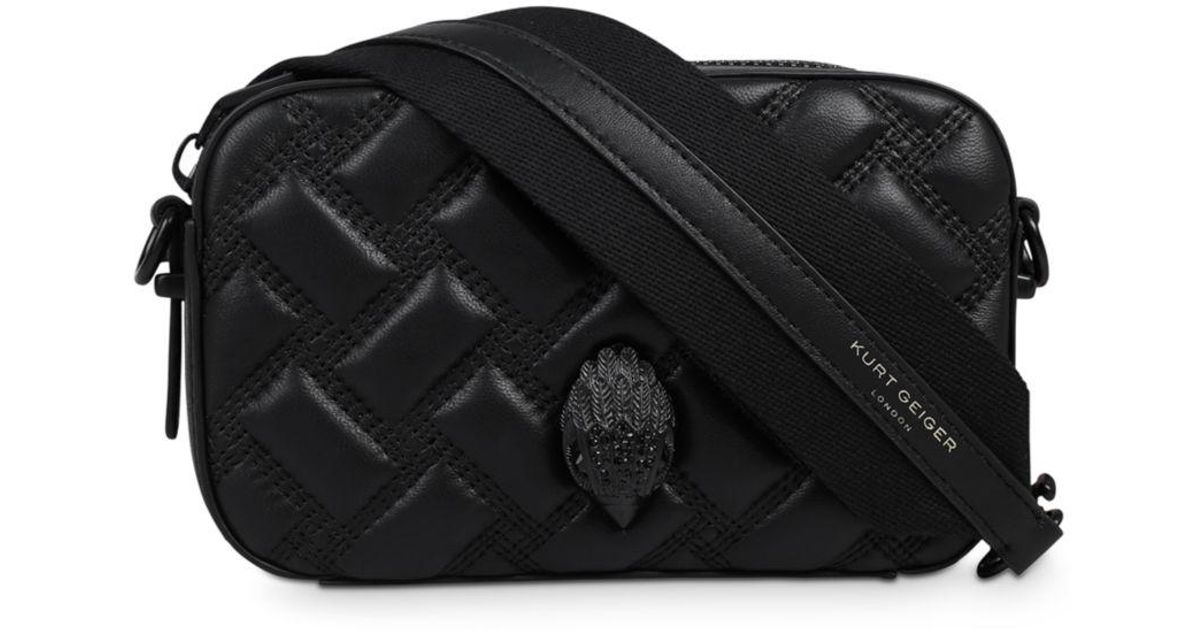 Kurt Geiger Leather Kensington Quilted Camera Bag in Black Lyst Canada