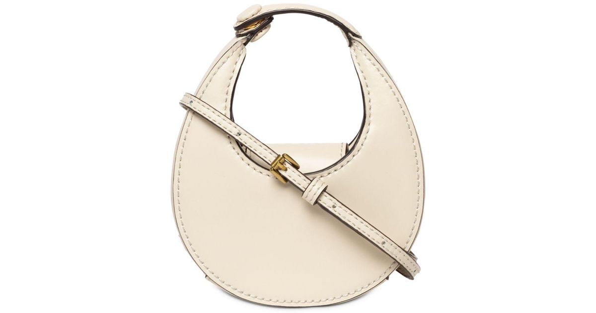 STAUD Micro Moon Bag Leather Crossbody in Cream (Natural) Lyst Canada