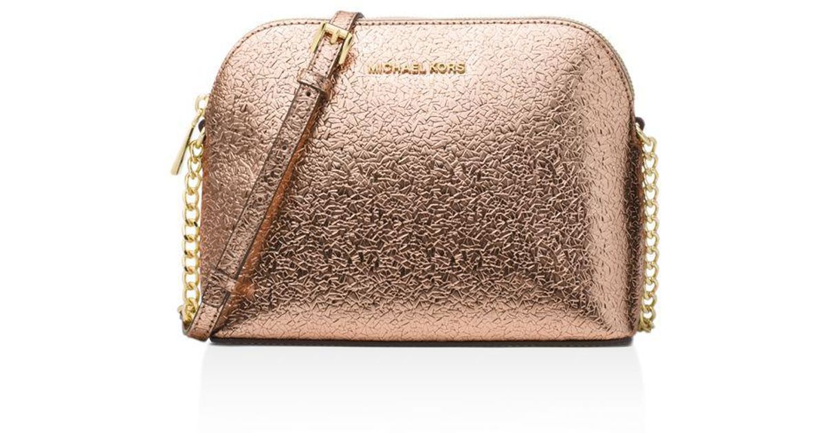 rose gold glitter michael kors purse