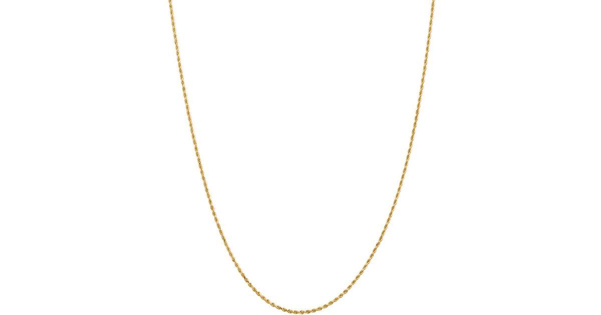 Bloomingdale's 14k Yellow Gold Diamond Cut Rope Chain Necklace in