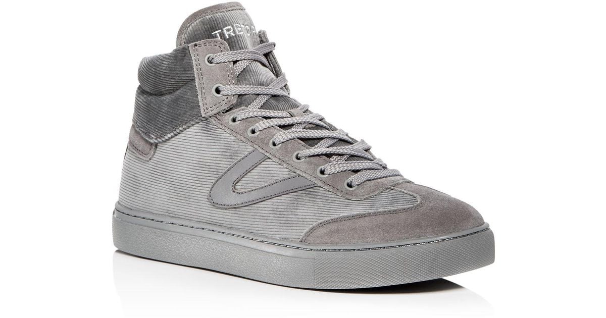 Tretorn Men's Jack Corduroy & Suede High Top Sneakers in Gray for Men | Lyst