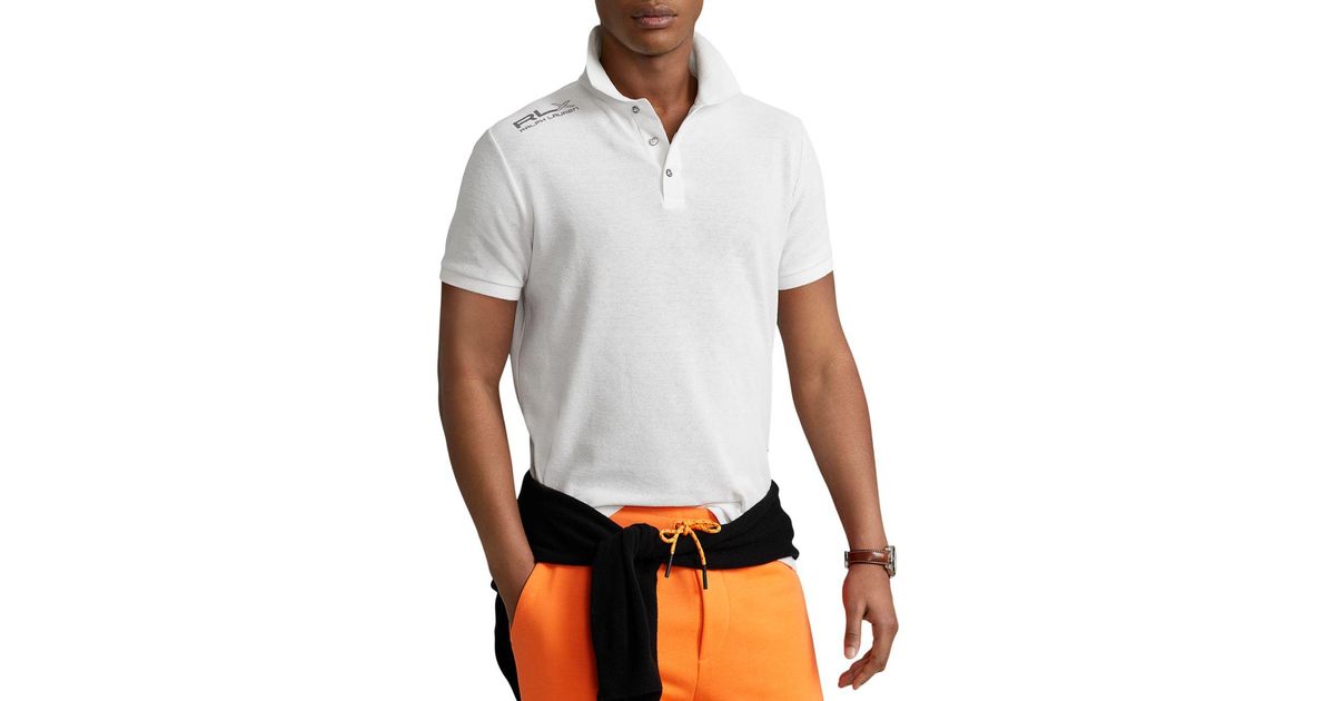 Polo Ralph Lauren Cotton Rlx ClarusÂ® Polo Shirt in White for Men | Lyst