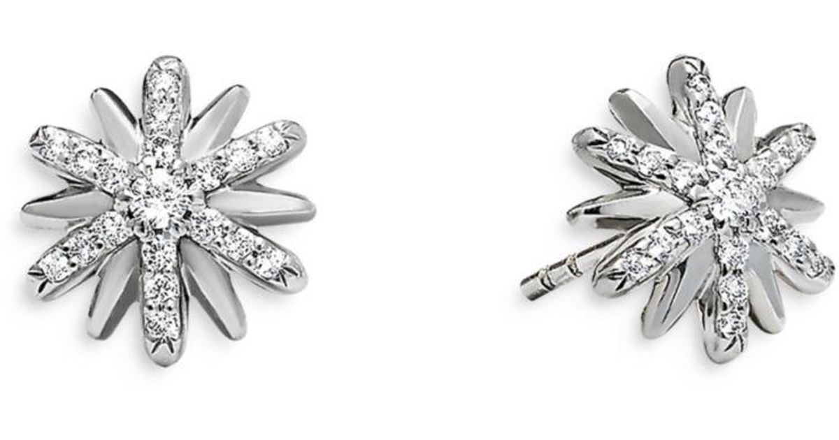 David Yurman Sterling Silver Petite Starburst Stud Earrings With ...