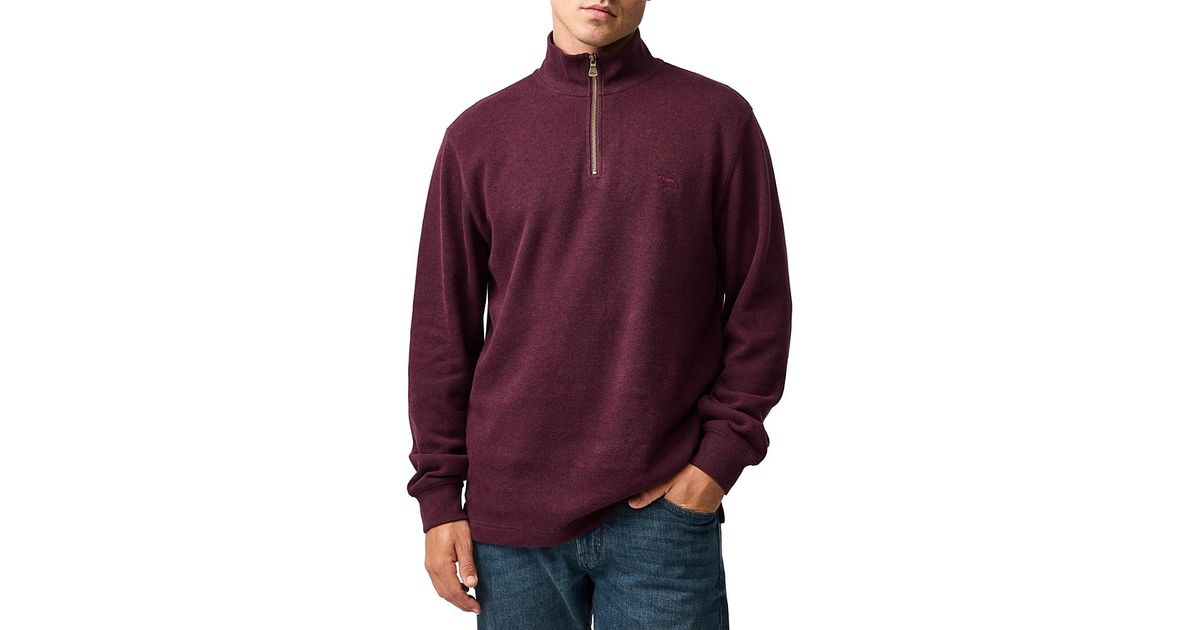 Rakarm Rodd Rodd & Gunn Alton Ave Quarter Zip Sweater in Purple for Men | Lyst
