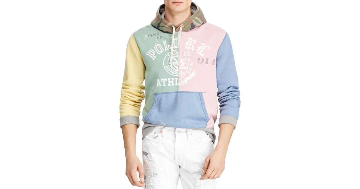 polo ralph lauren patchwork fleece jogger