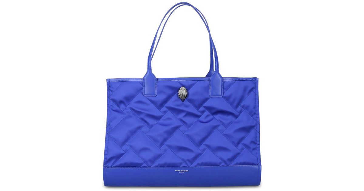 Kurt Geiger Synthetic Recycled Quilted Square Shopper in Blue Lyst
