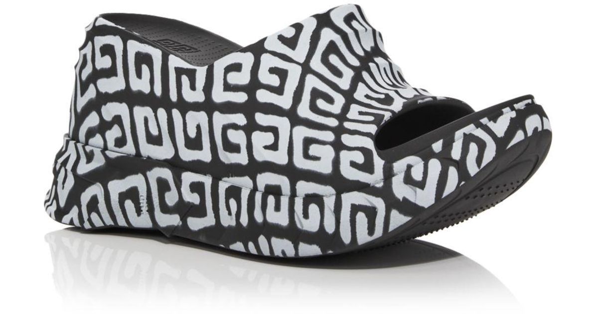 Givenchy Rubber Marshmallow Platform Sandals in Black/White (White) | Lyst