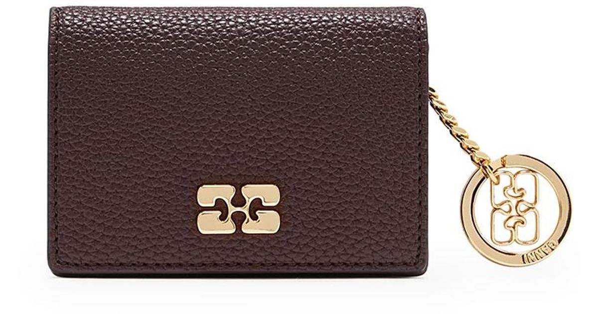 Leopard GANNI Bou Card Holder With Flap main image 1