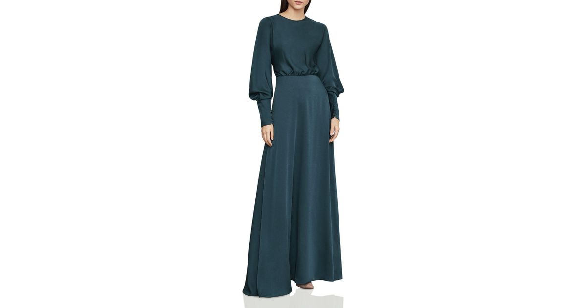 bcbg satin draped back maxi dress