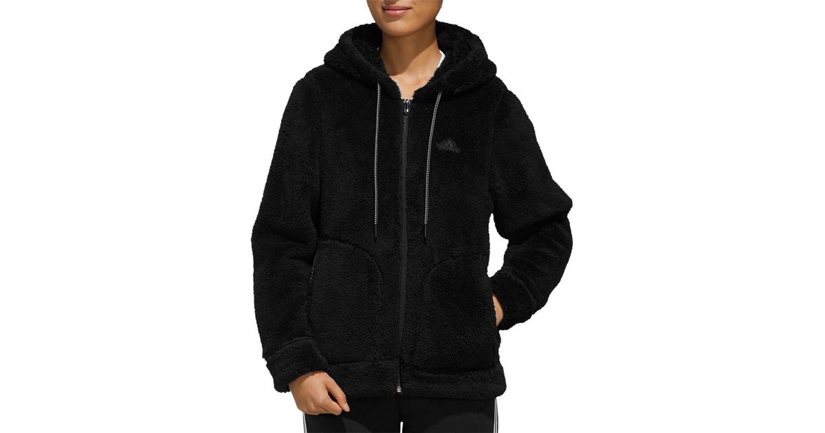 black adidas fleece jacket