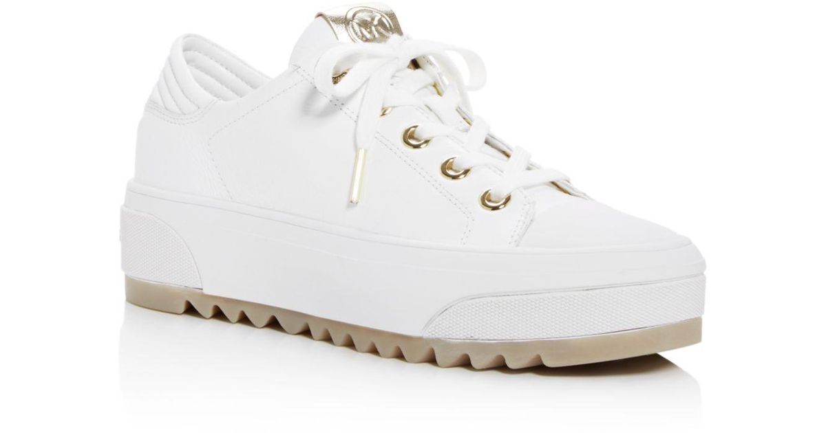 michael kors white platform sneakers