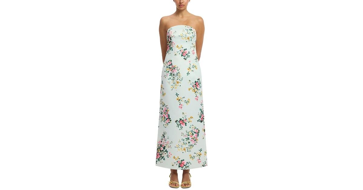 LEO LIN Ava Strapless Bustier Maxi Dress Exclusive in Green | Lyst