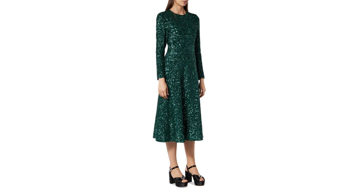 lk bennett green sequin dress