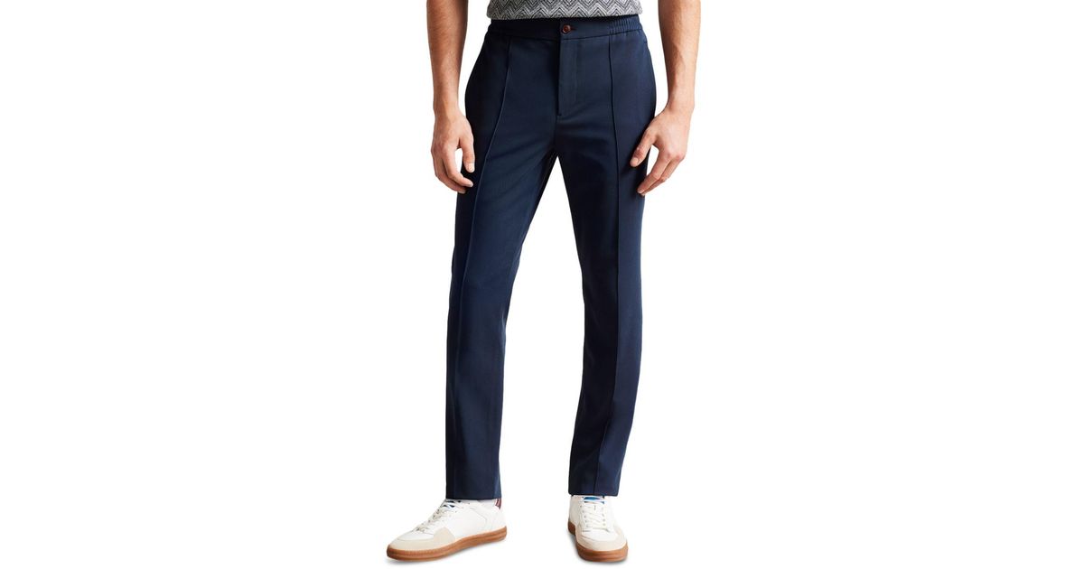 Ted Baker Rodny Irvine Slim Fit Trousers in Blue for Men | Lyst