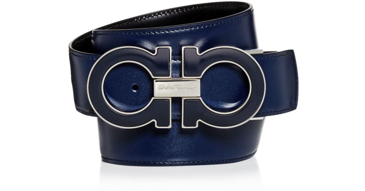 ferragamo belt blue