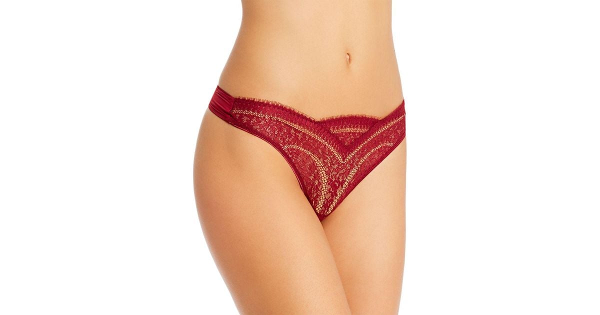 calvin klein red lace thong