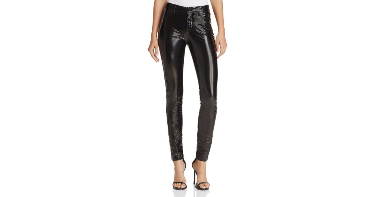 Blank NYC Faux Patent Leather Pants in Black | Lyst