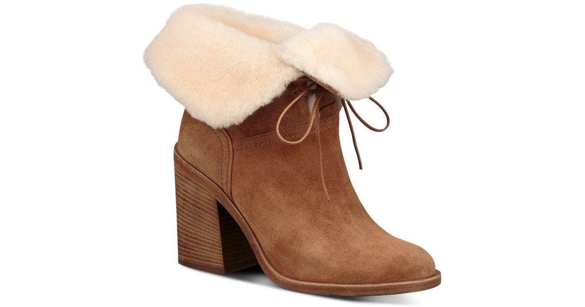 ugg chestnut block ankle boot