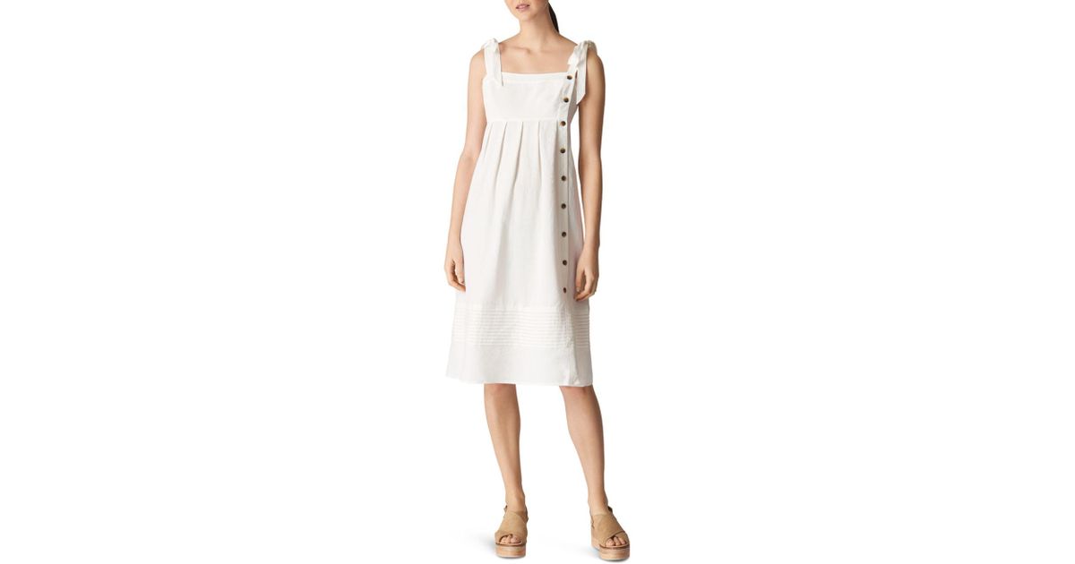 whistles white linen dress