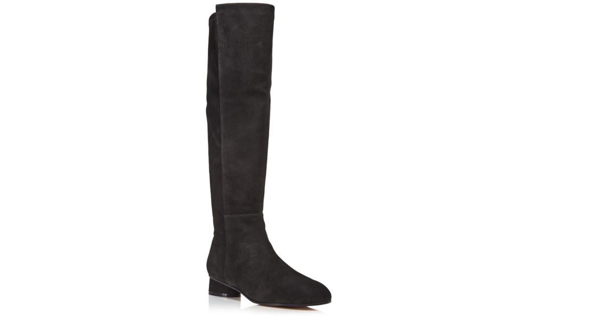 stuart weitzman women's eloise 30 almond toe suede boots
