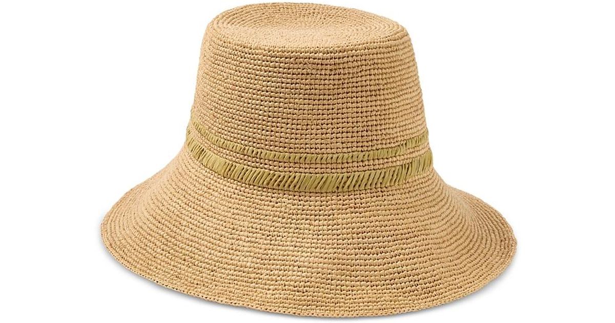 Rag & Bone Jade Rollable Raffia Bucket Hat in Natural | Lyst