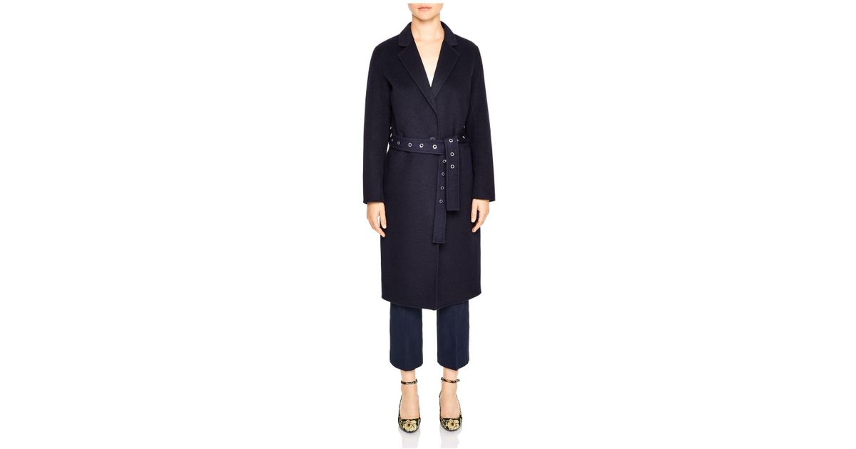 sandro navy coat