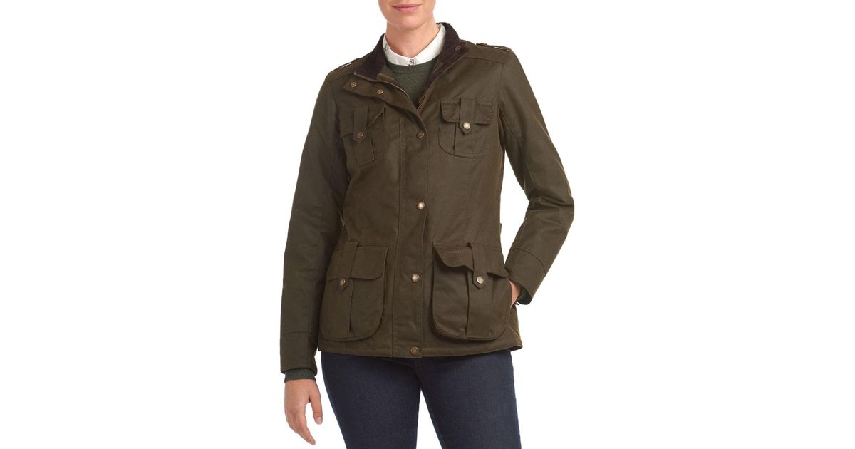 Barbour Winter Defense Waxed Cotton Coat Lyst