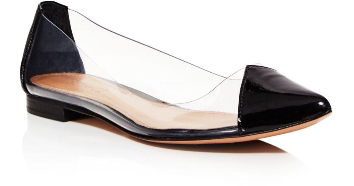schutz clearly pointed toe flat