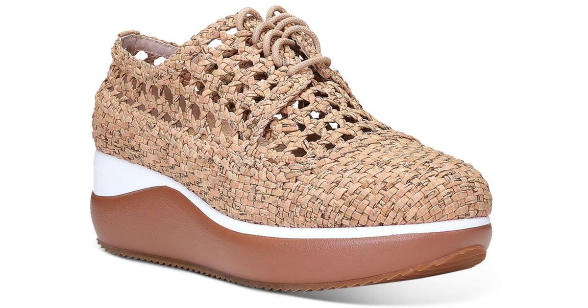 Donald J Pliner Lillo Woven Cork Platform Sneakers in Natural | Lyst