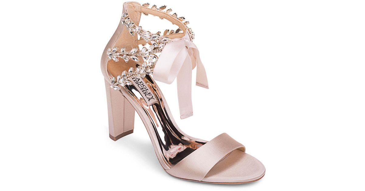 badgley mischka everafter embellished block heel