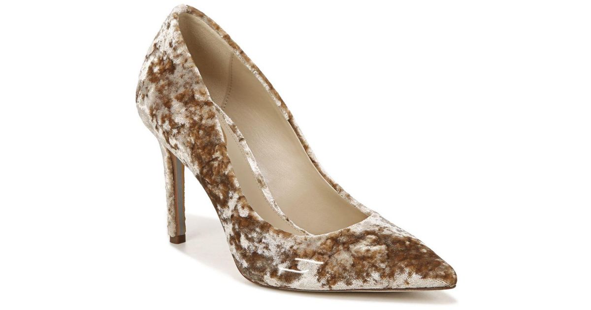 Sam Edelman Hazel Pointed Toe Pumps in Metallic | Lyst