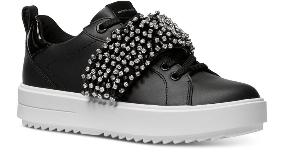 MICHAEL Michael Kors Emmett Embellished Lace Up Low Top Sneakers in ...