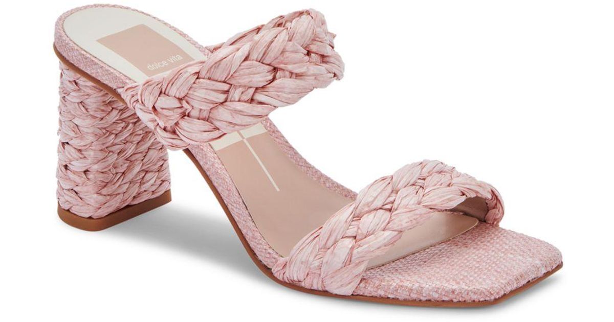 Dolce Vita Synthetic Paily Braided Double Strap Raffia High Heel
