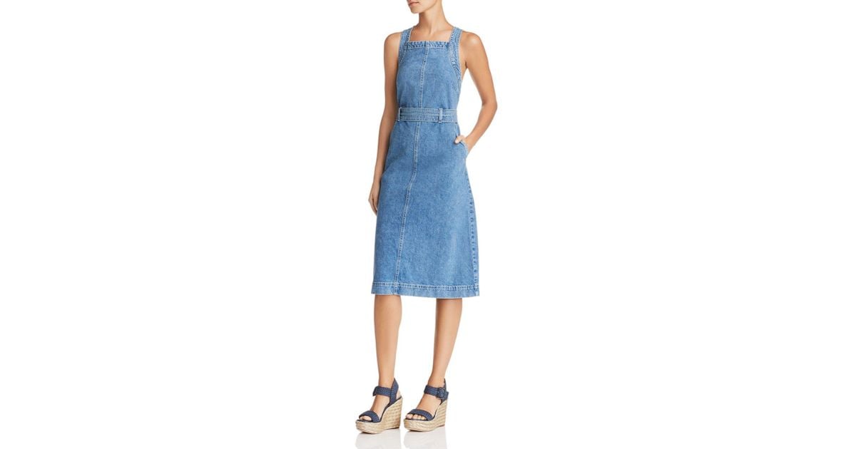 madewell denim apron dress