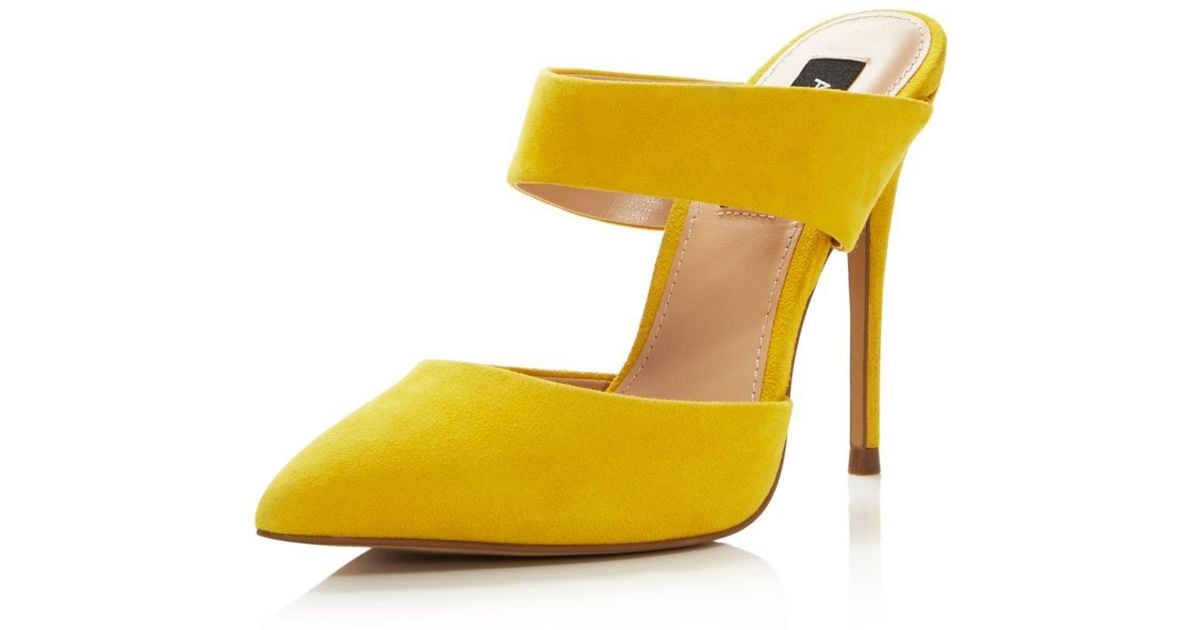 yellow mules heels