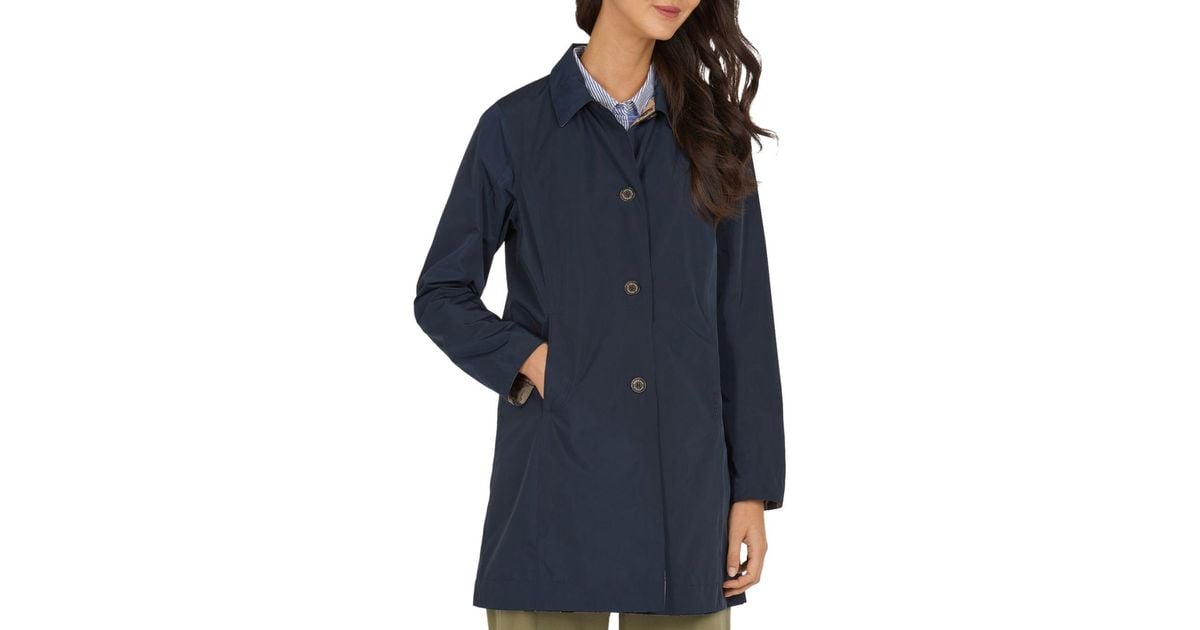 Barbour Synthetic Babbity Reversible Rain Jacket in Blue Lyst