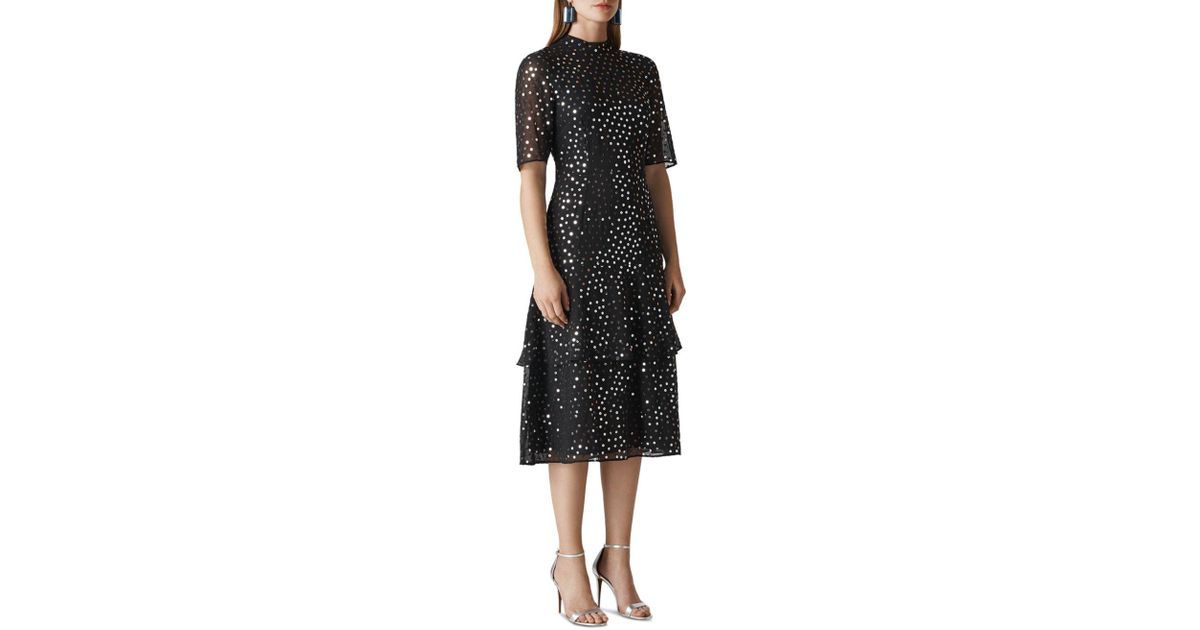 whistles ivanna sequin dress