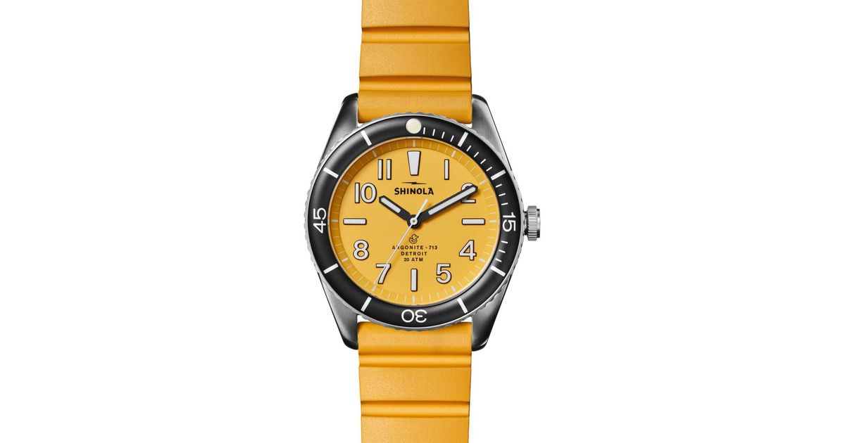 Shinola Rubber Duck Watch in Yellow for Men Lyst