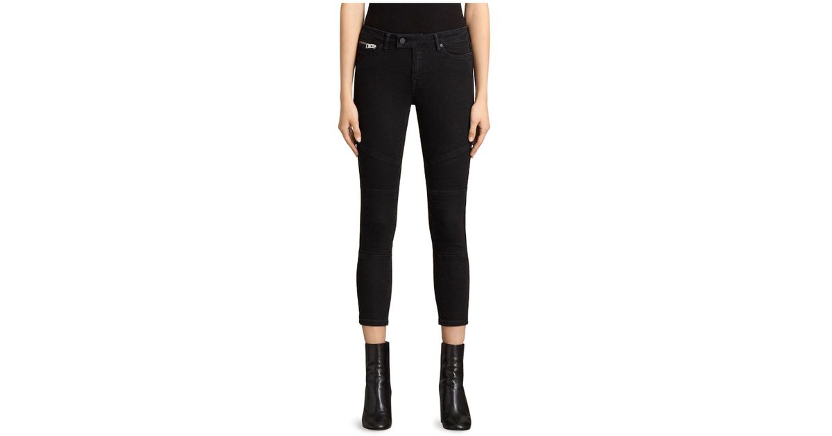 all saints biker cropped jeans
