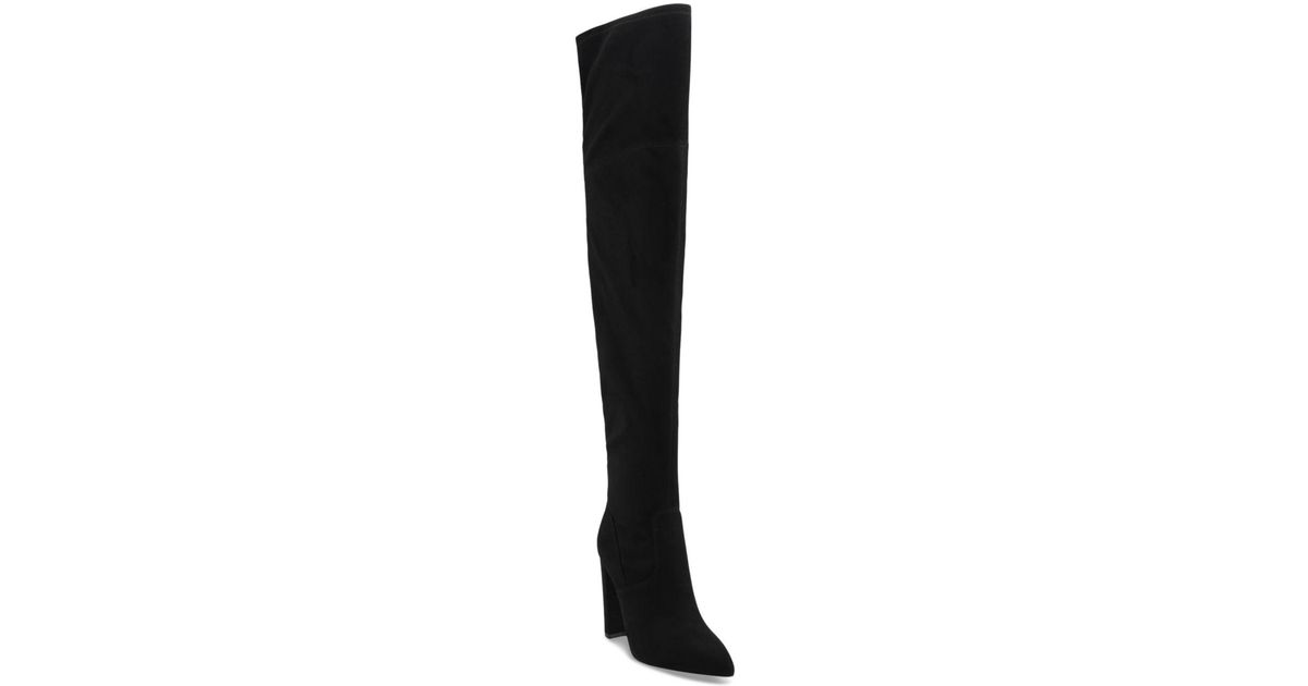 Marc Fisher Synthetic Garalyn Over The Knee High Heel Boots in Black | Lyst