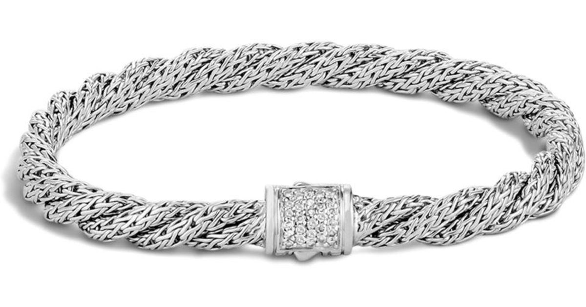 John Hardy Classic Chain Sterling Silver Extra Small Flat Twisted Chain