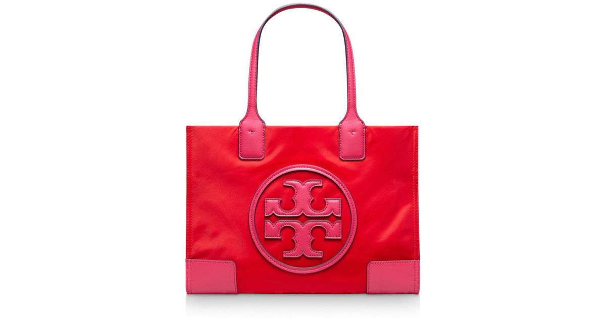 tory burch red ella tote